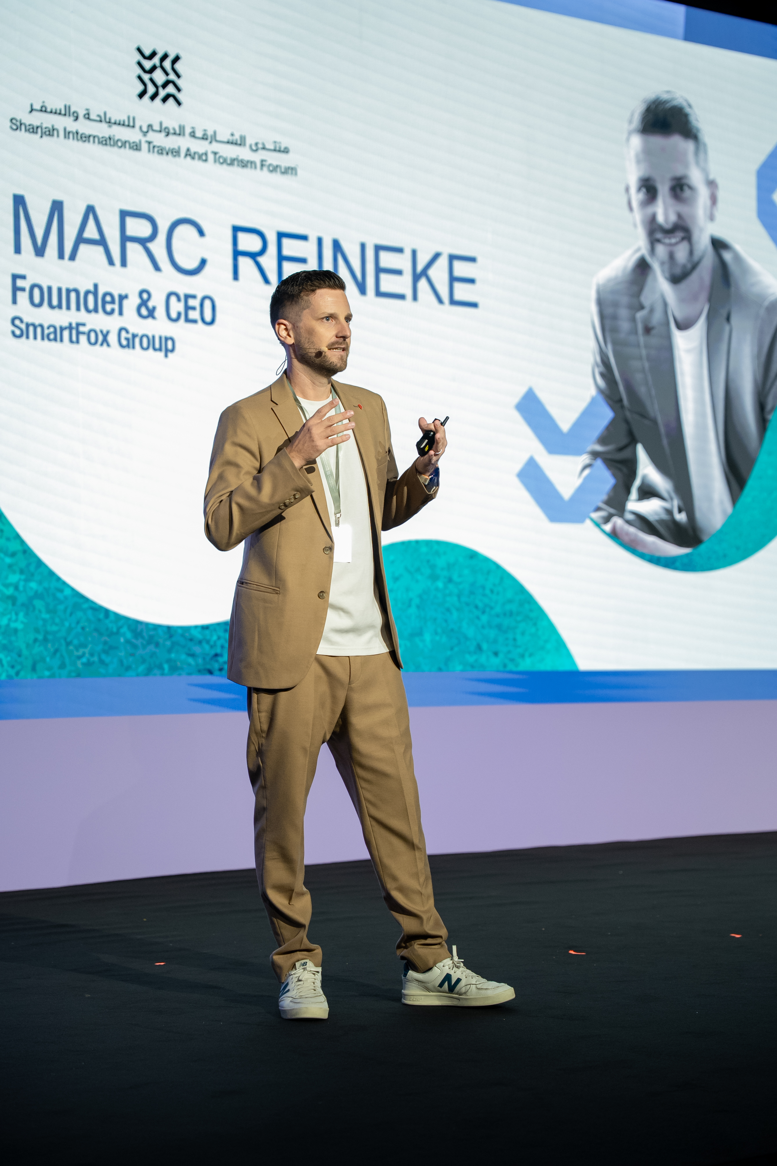 Marc Reineke speaking at the Sharjah International Travel and Tourism Forum